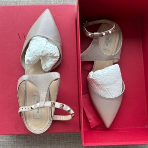 Valentino flats with ankle band